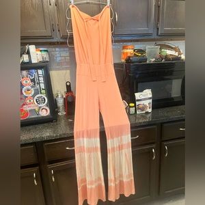 NWTPeach Deadstock TR strapless Jumpsuit S